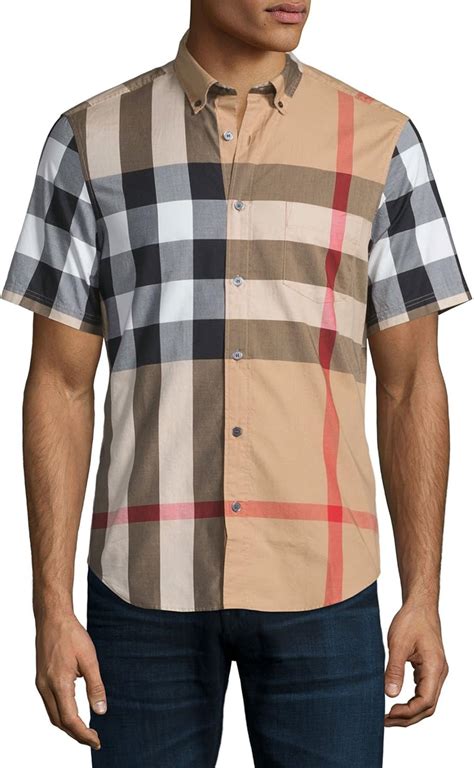 burberry men's button down used|burberry men's button up shirt.